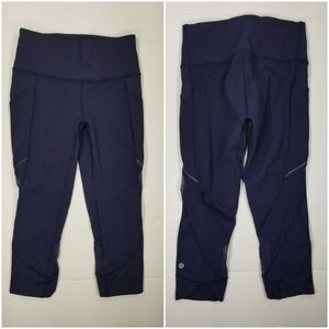 Lululemon Sz 2 Leggings Home Stretch Crop Side Pockets